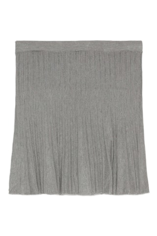 Jupe plissée taille haute - Gris foncé