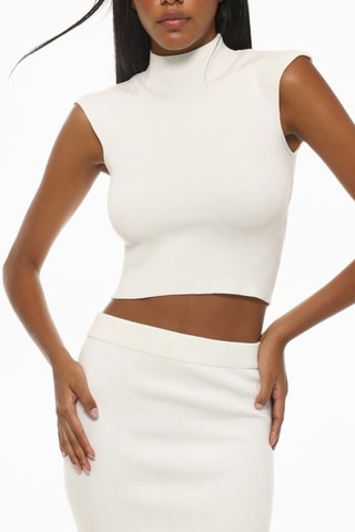 Jupe fourreau taille haute - Blanc