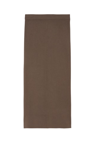 Jupe fourreau taille haute - Marron