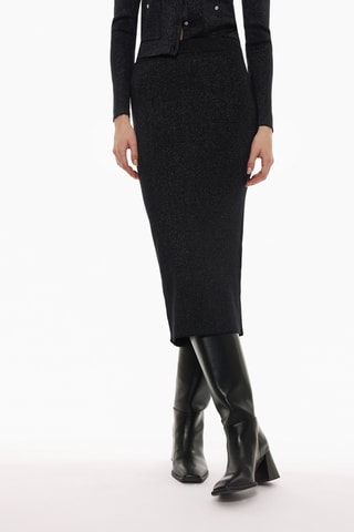 Jupe fourreau taille haute - Noir