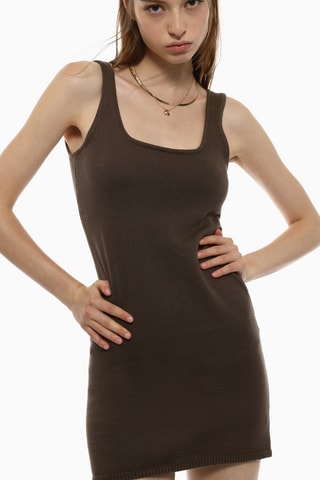 Robe droite - Marron