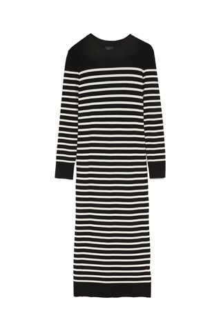 Robe midi - Noir et blanc
