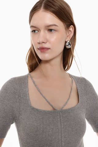 Robe pull - Gris foncé