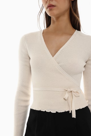 Pull portefeuille - Ecru