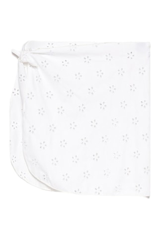 Paréo en broderie anglaise - Blanc