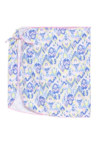 Paréo - Blanc et bleu cobalt