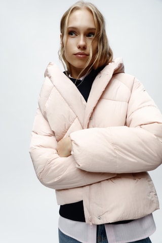 Doudoune à capuche - Rose