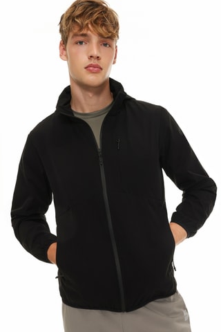 Coupe-vent à capuche - Noir