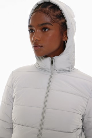 Doudoune à capuche - Gris clair