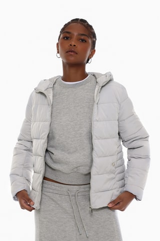 Doudoune à capuche - Gris clair