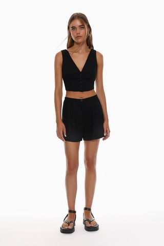 Gilet sans manches et short - Noir