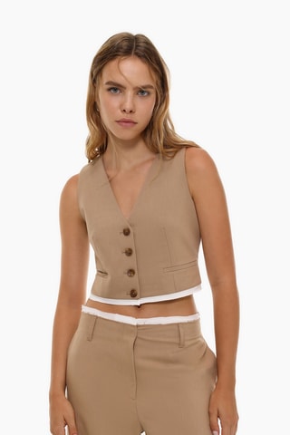 Gilet sans manches - Beige clair