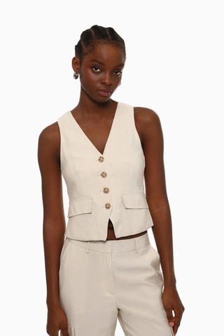 Gilet de costume - Ecru