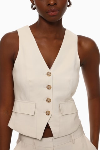 Gilet de costume - Ecru