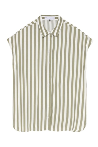 Chemisier - Kaki et blanc