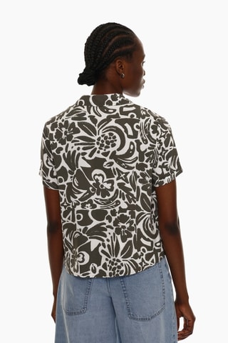 Chemisier - Gris foncé et écru