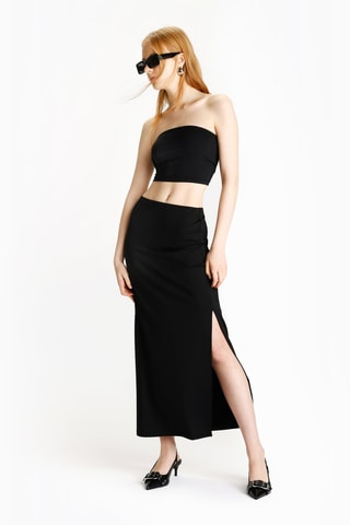 Crop top bustier - Noir