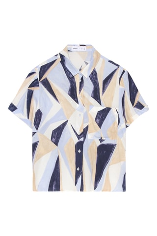 Chemisier - Bleu et blanc