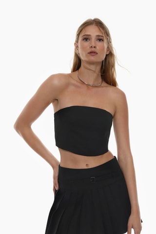 Crop top bustier - Noir