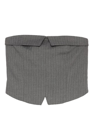 Crop top bustier - Gris foncé