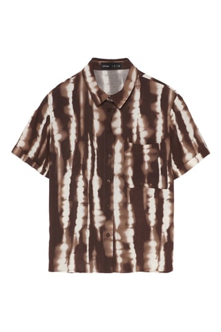 Chemisier tie and dye - Marron et blanc