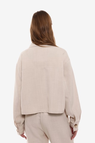 Surchemise et pantalon taille haute - Beige