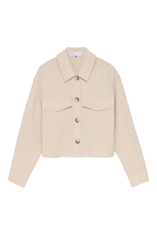 Surchemise et pantalon taille haute - Beige