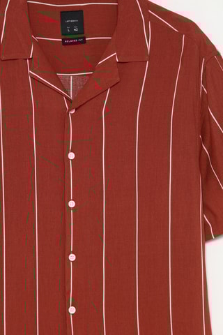 Chemise - Rouge brique et blanc