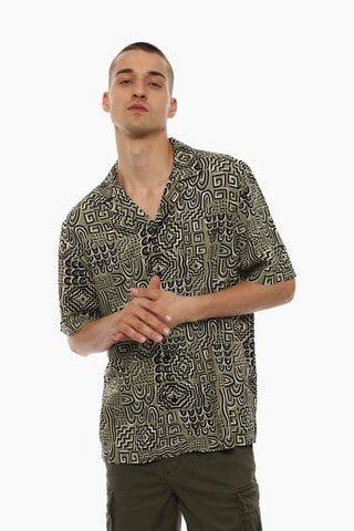 Chemise - Kaki et noir