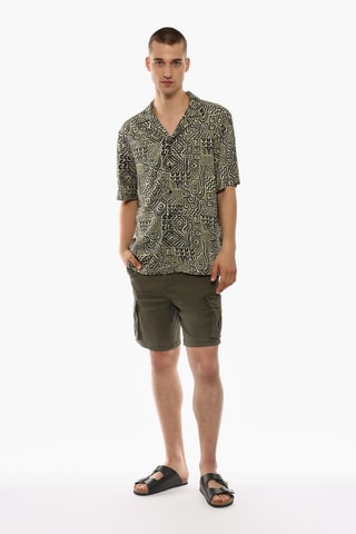 Chemise - Kaki et noir