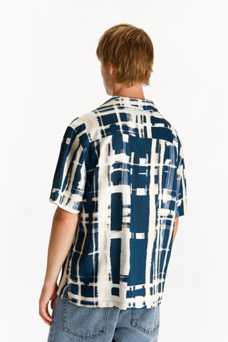 Chemise - Bleu marine et écru