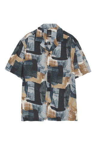 Chemise - Gris foncé et beige