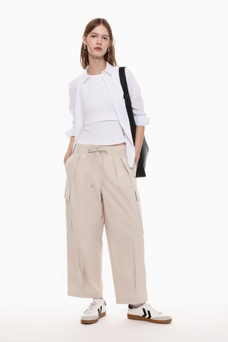 Pantalon cargo - Beige clair