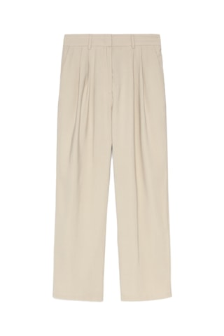Pantalon carotte taille haute - Beige
