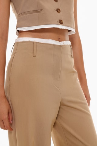 Pantalon droit - Marron clair