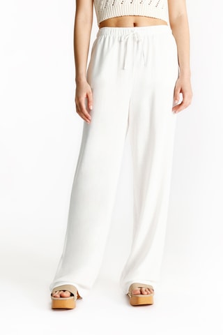 Pantalon wide legs - Blanc