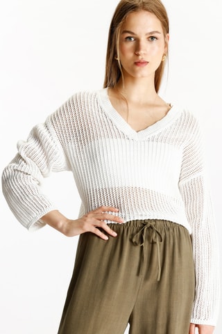 Pantalon wide legs - Kaki