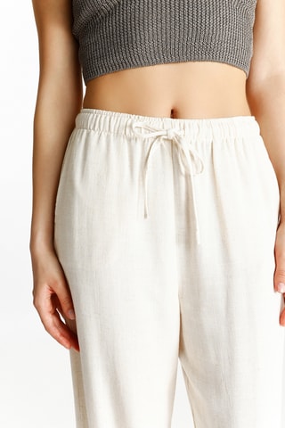 Pantalon wide legs - Blanc