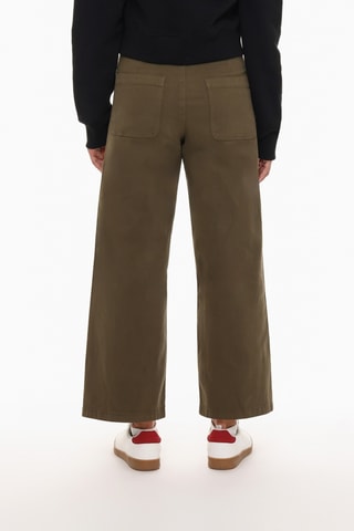Pantalon 7/8 taille haute - Vert olive