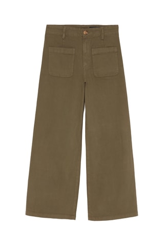 Pantalon 7/8 taille haute - Vert olive