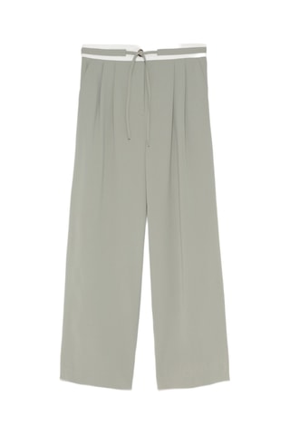 Pantalon wide legs - Vert clair