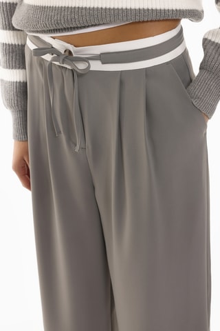 Pantalon wide legs - Gris