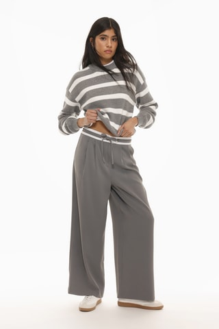 Pantalon wide legs - Gris