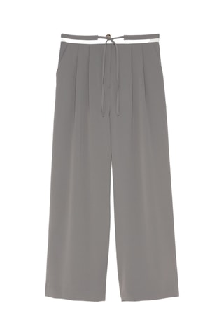 Pantalon wide legs - Gris