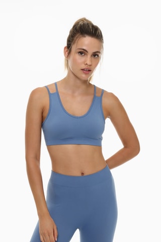 Pantalon taille haute - Bleu cobalt