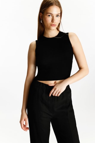 Pantalon en lin - Noir