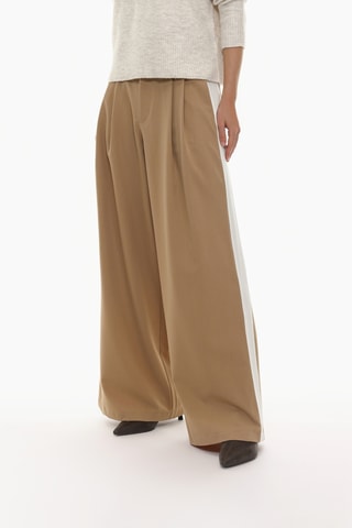 Pantalon wide leg - Beige clair