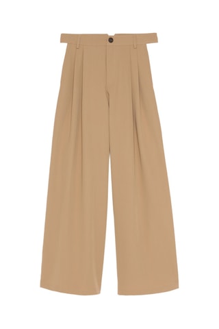 Pantalon wide leg - Beige clair