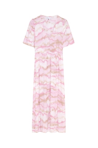 Robe midi tie and dye - Rose et blanc