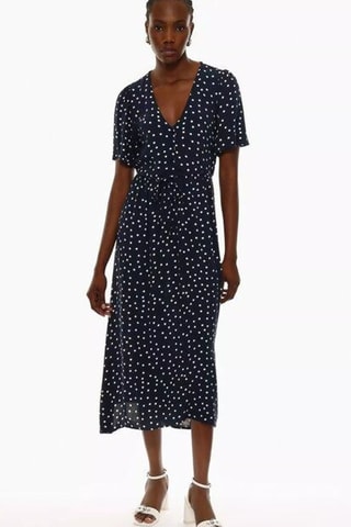 Robe chemise - Bleu nuit et blanc